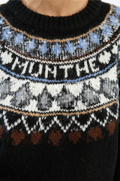 Vaffie Knit Mix Black