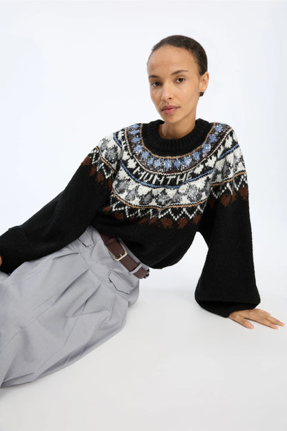 Vaffie Knit Mix Black