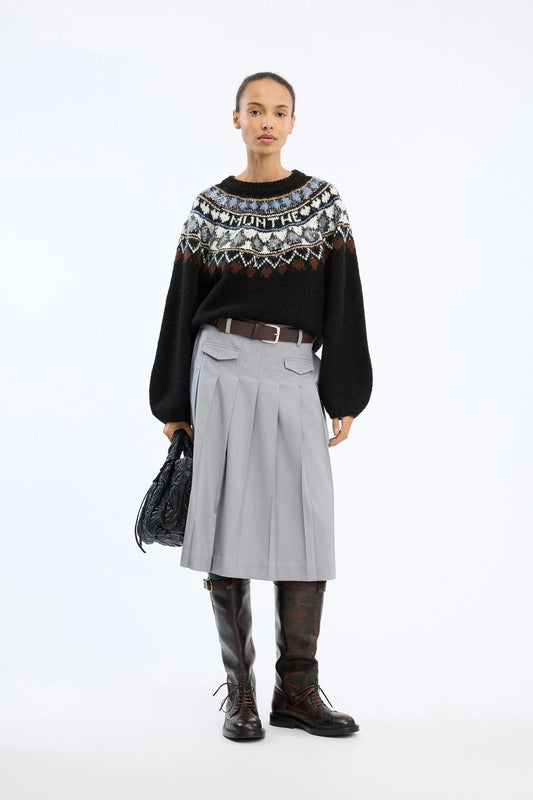 Vaffie Knit Mix Black