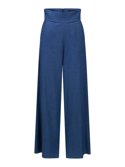 Felica Tencel Pant Dark Blue
