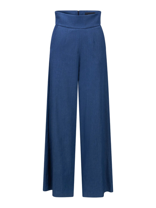 Felica Tencel Pant Dark Blue