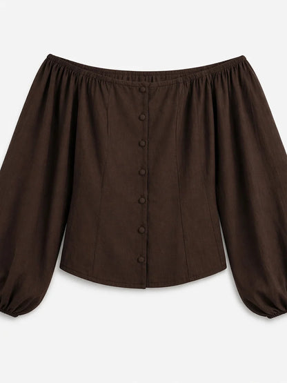 Luiza Linen Shirt Dark Brown