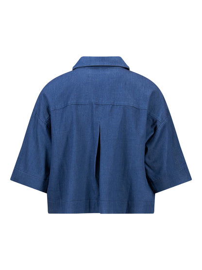 Massy Tencel Shirt Dark Blue