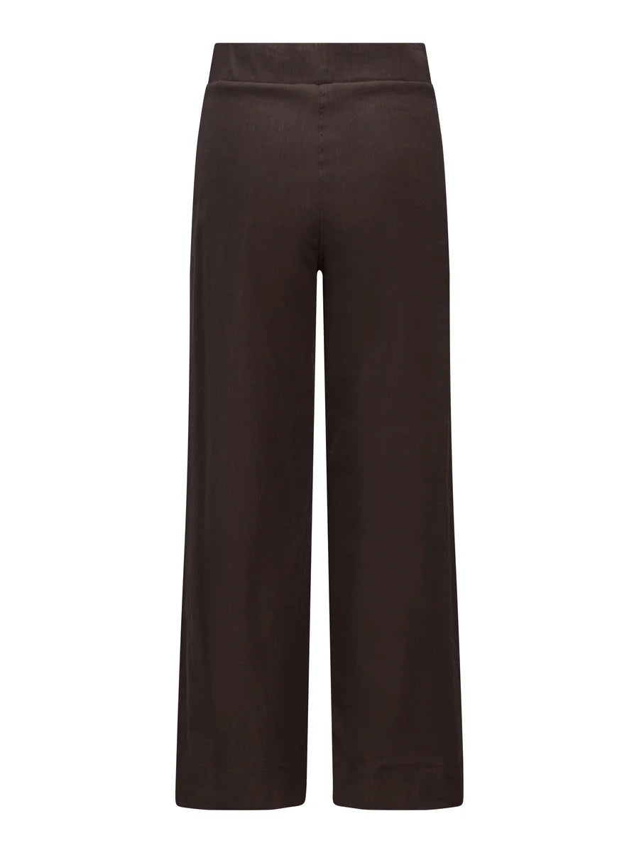 Molly Stretch Linen Pants Dark Brown