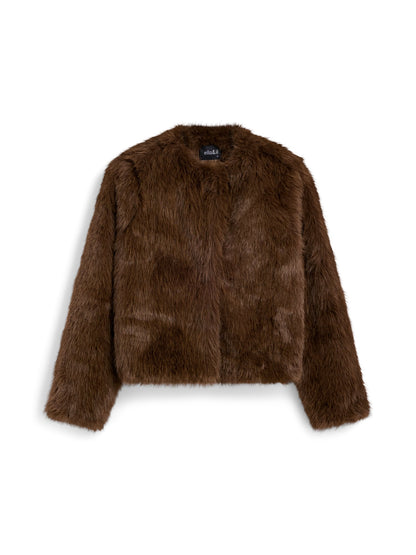 Ella&Il Tora Fake Fur Jacket Brown