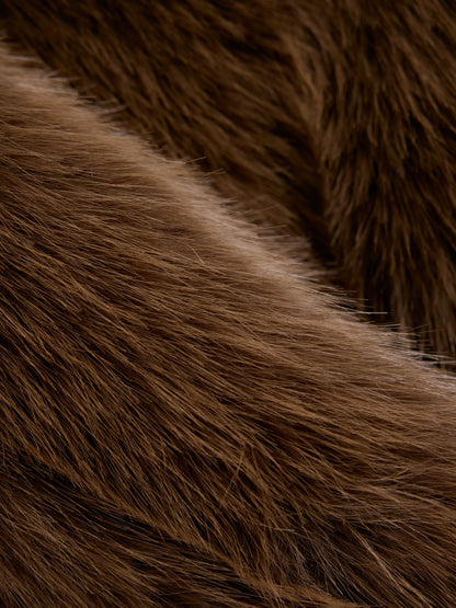 Ella&Il Tora Fake Fur Jacket Brown