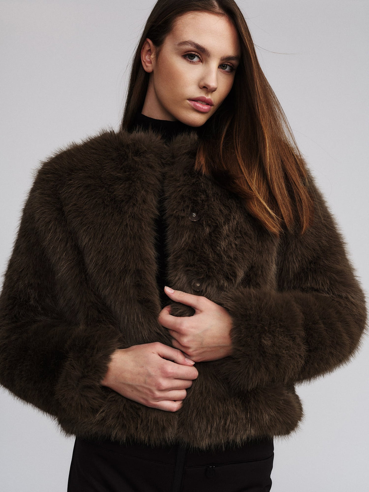 Ella&Il Tora Fake Fur Jacket Black