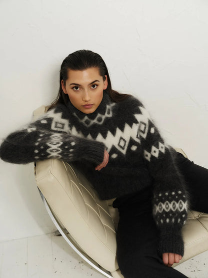 Kylie Chunky Sweater Charcoal