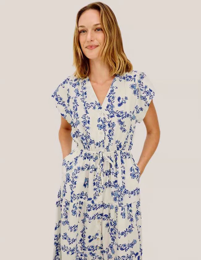 Roza Dress Ceramic Floral