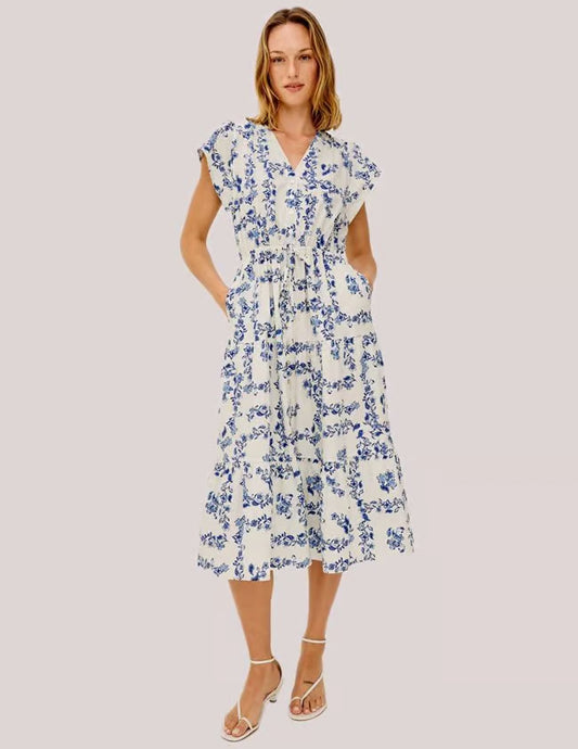 Roza Dress Ceramic Floral