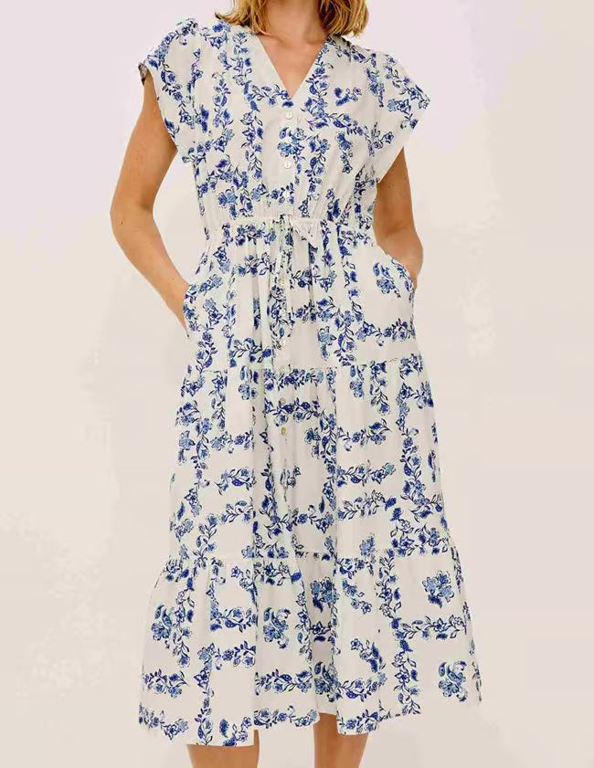 Roza Dress Ceramic Floral