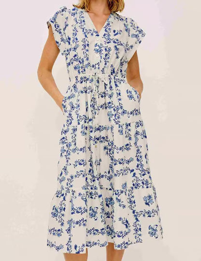 Roza Dress Ceramic Floral