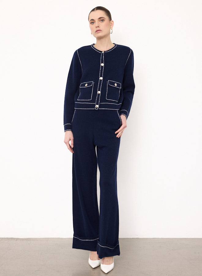 Cora Jacket Marine Ecru