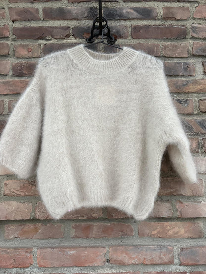 Kid Mohair T-shirt Beige