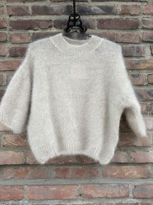 Kid Mohair T-shirt Beige