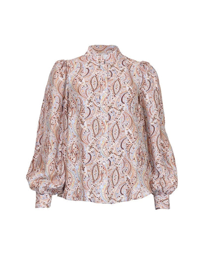 Striped Organza Blouse Delicate Paisley