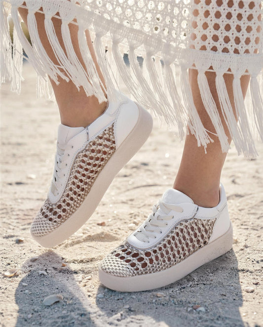 Woven Sneakers Bianco Platino