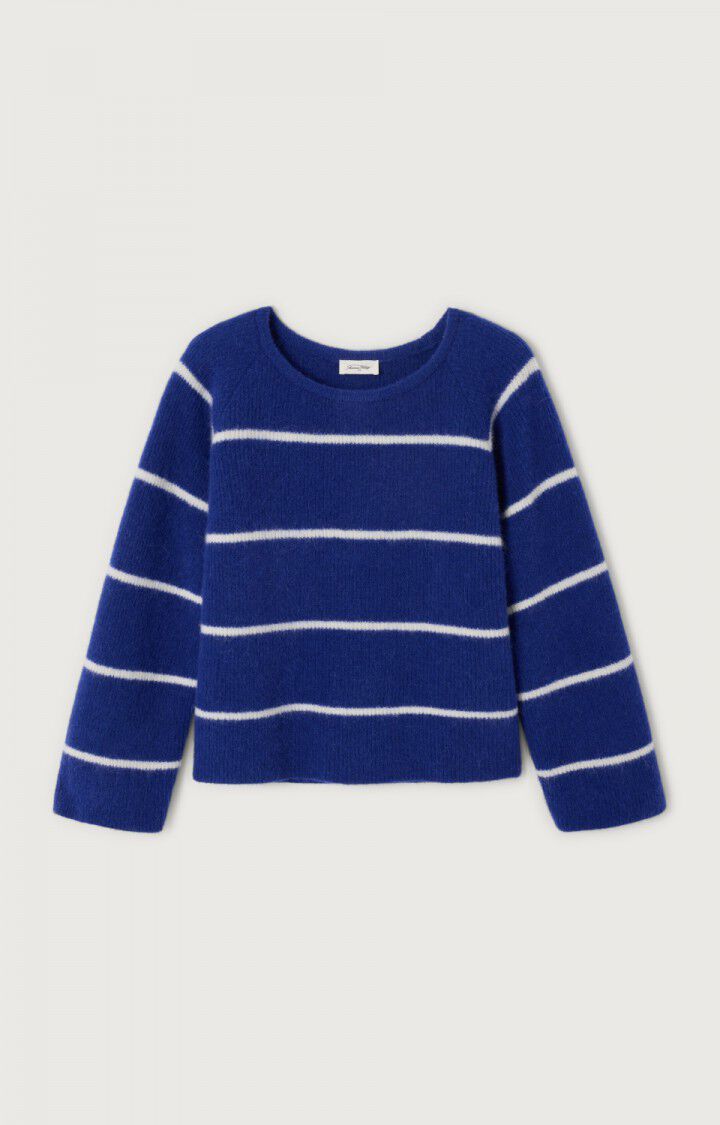 Vitow Sweater Royal Blue White Stripes