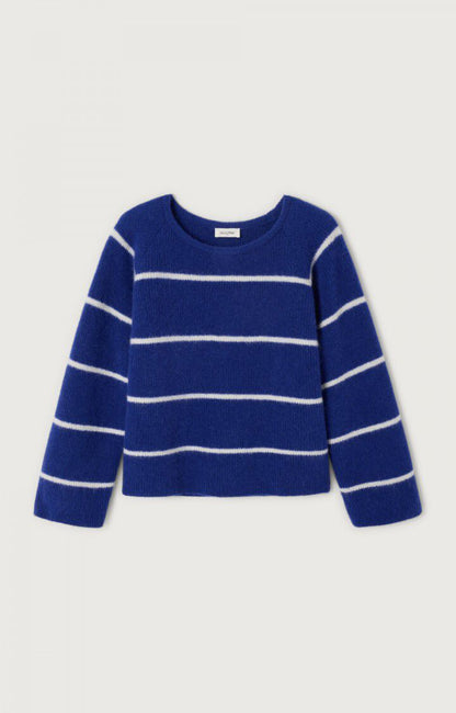 Vitow Sweater Royal Blue White Stripes