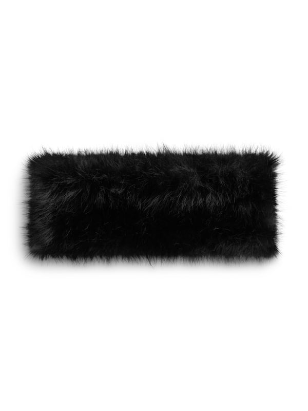 Mia Fake Fur Headband Black