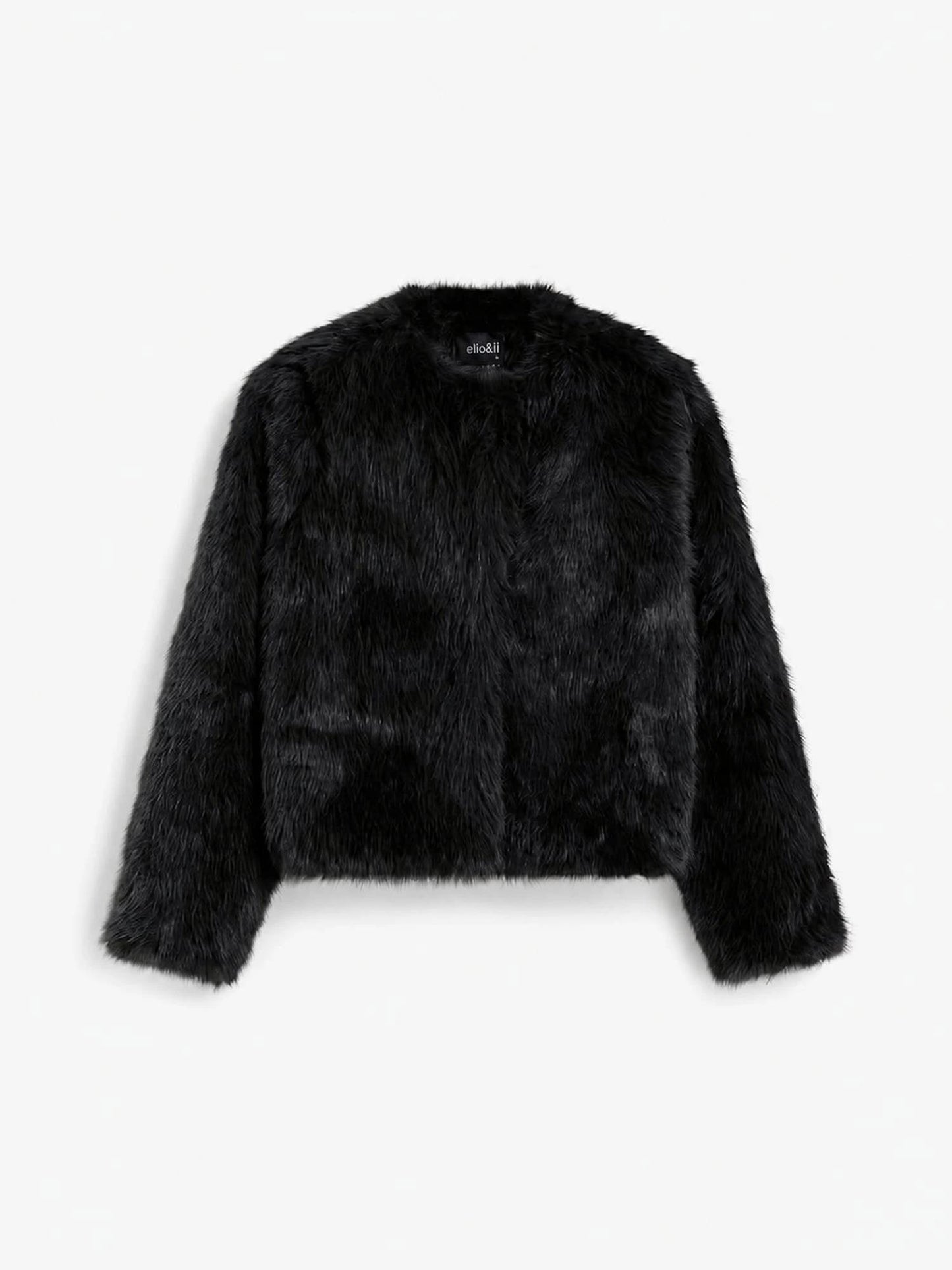 Ella&Il Tora Fake Fur Jacket Black