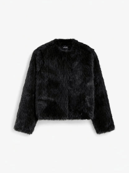 Ella&Il Tora Fake Fur Jacket Black