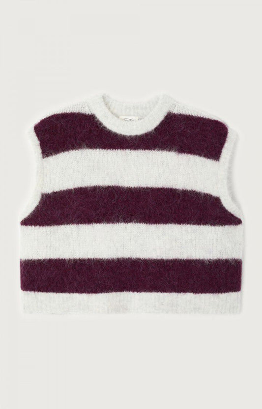 Niby Vest Cranberry Stripes