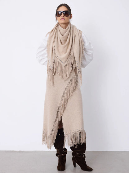 Mina Cashmere Scarf Sandstone