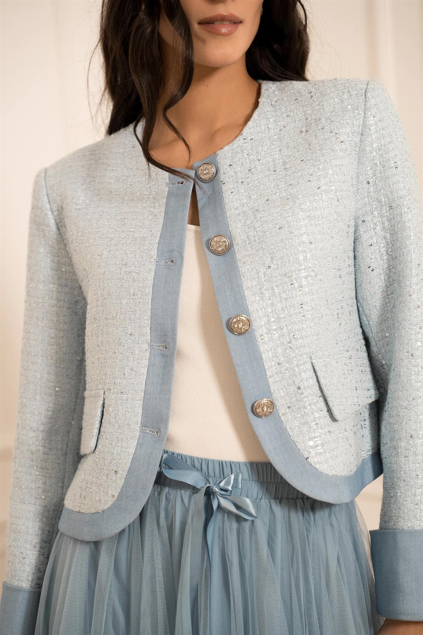 Blazer Jacket Bleu Ciel