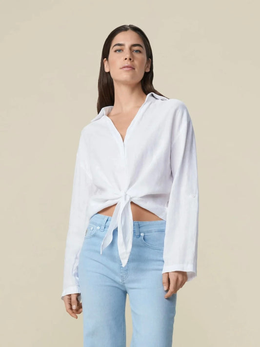 Pia Linen Shirt White