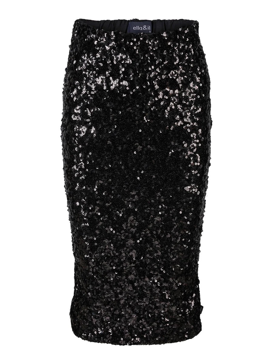 Samantha Sequin Skirt Black