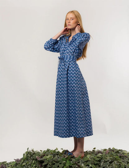 New Maya Dress Chevron Blue