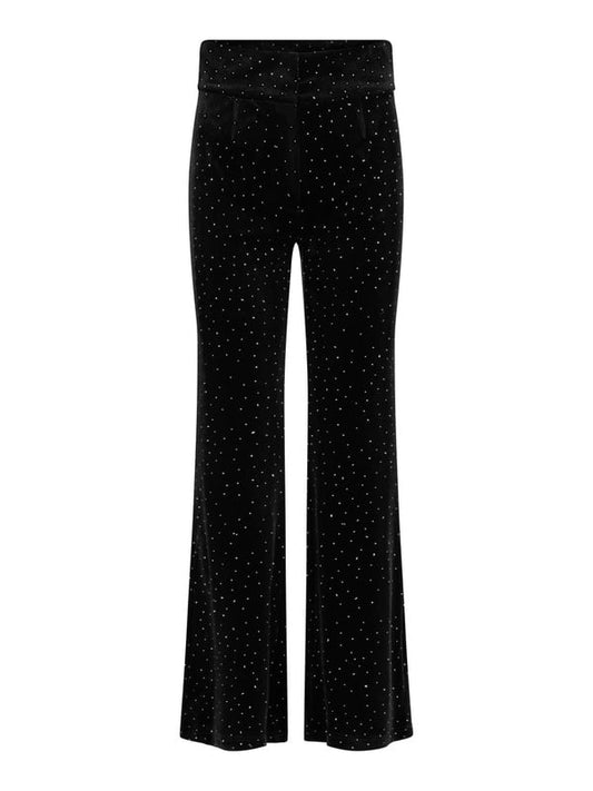 Madeleine Stud Velour Pant Black