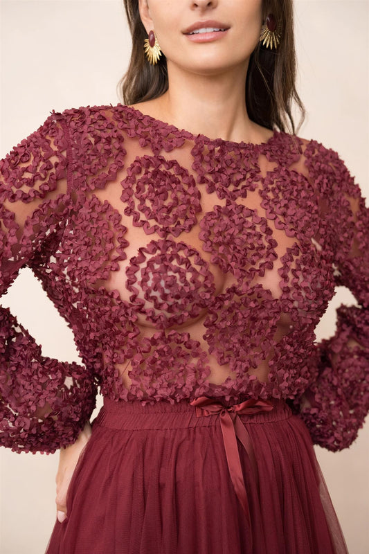 Tyll Flower Bordeaux