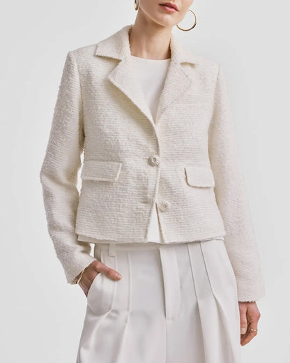 Bouclé Jacket Off White