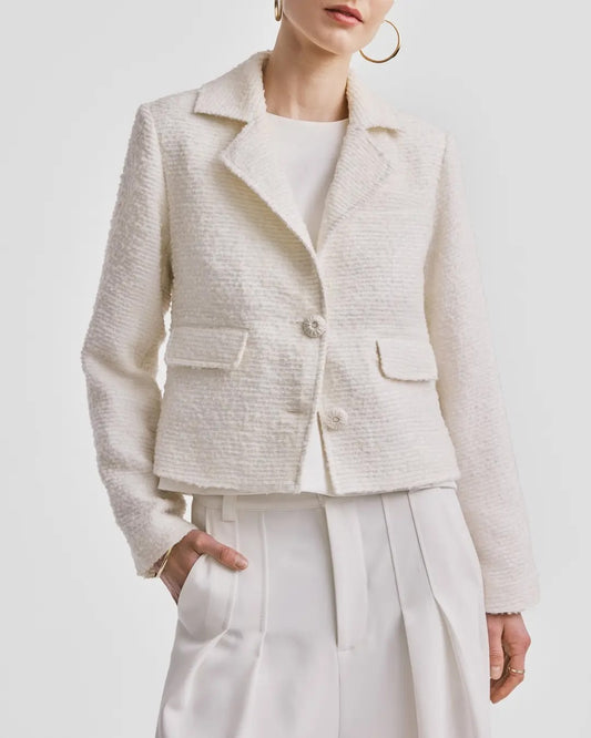 Bouclé Jacket Off White