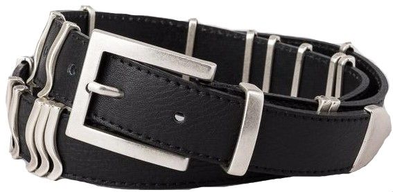 Rattle Belt Black Silver