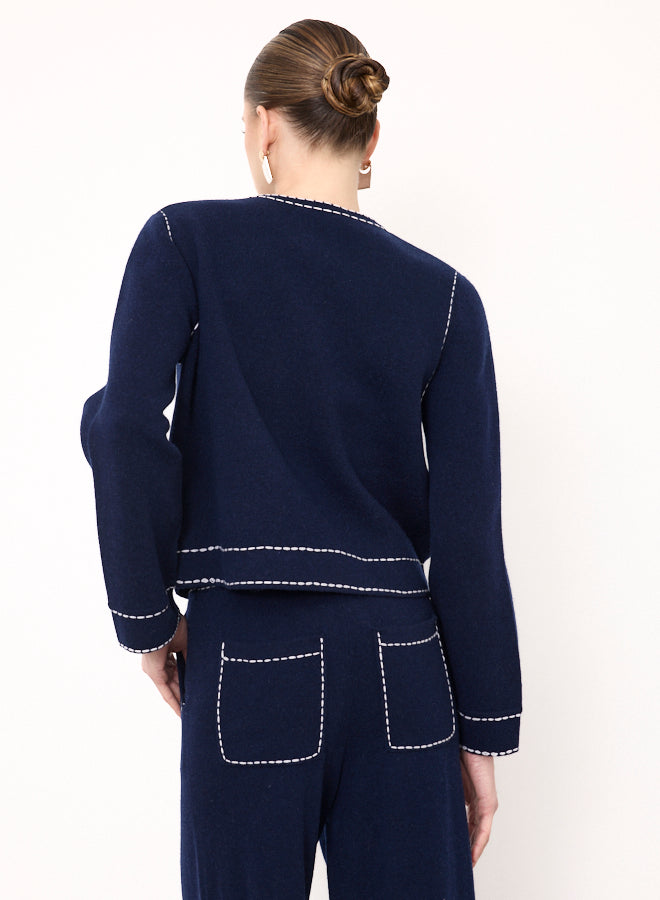 Cora Jacket Marine Ecru