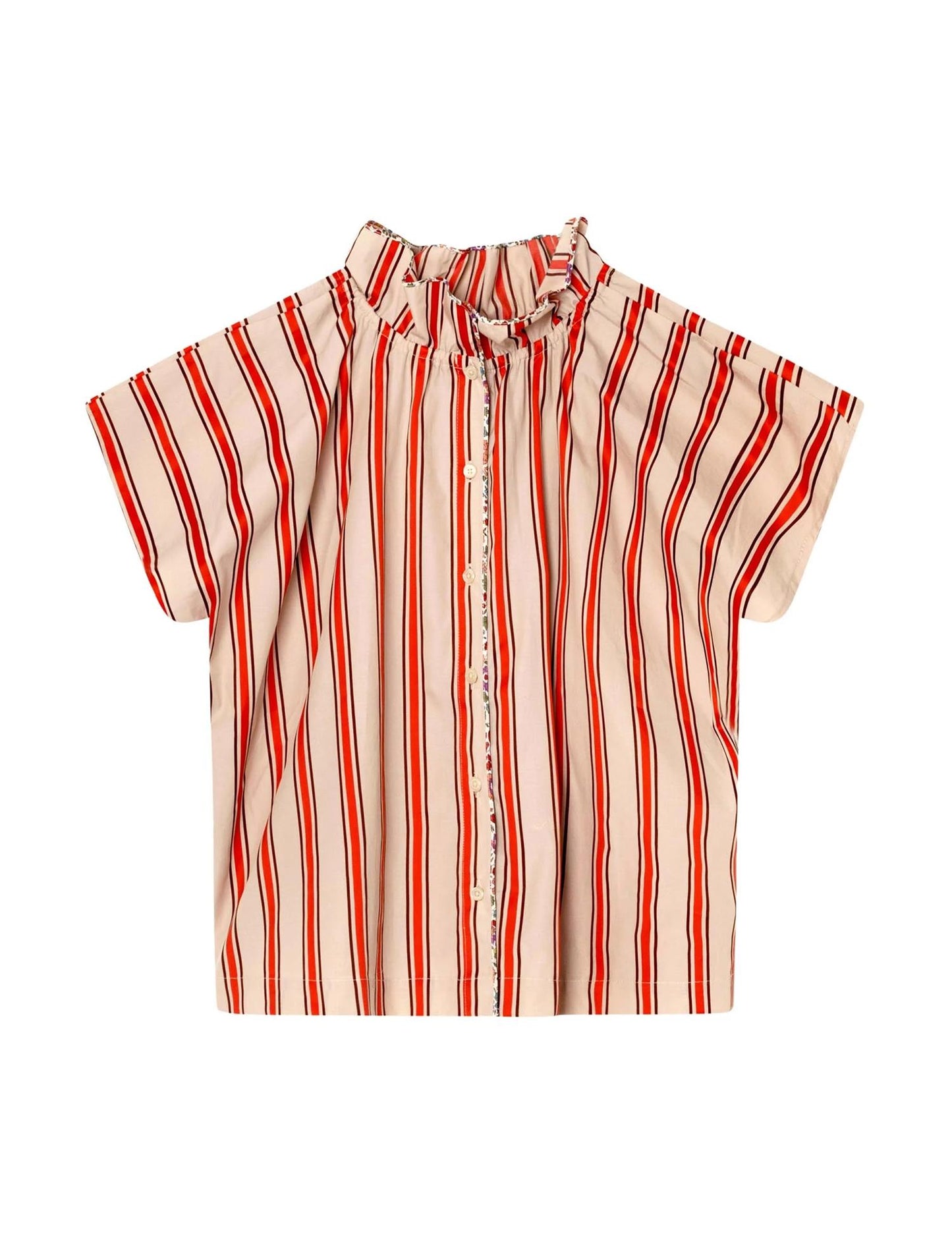 Ada Top Poppy Stripe