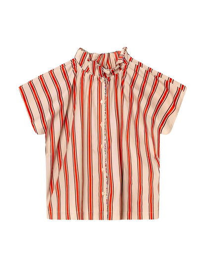 Ada Top Poppy Stripe