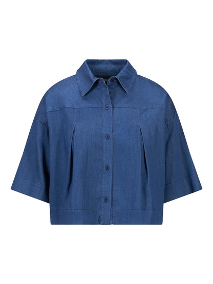 Massy Tencel Shirt Dark Blue