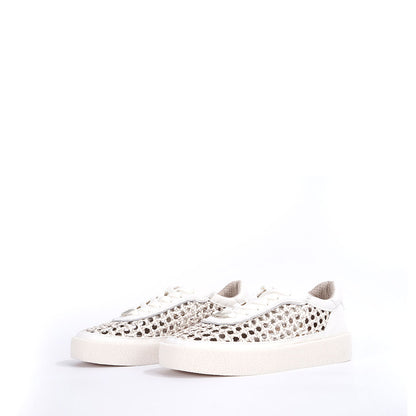 Woven Sneakers Bianco Platino