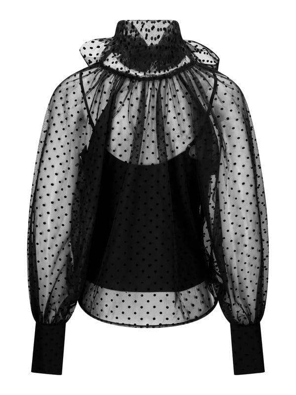 Lillian Organza Blouse Black