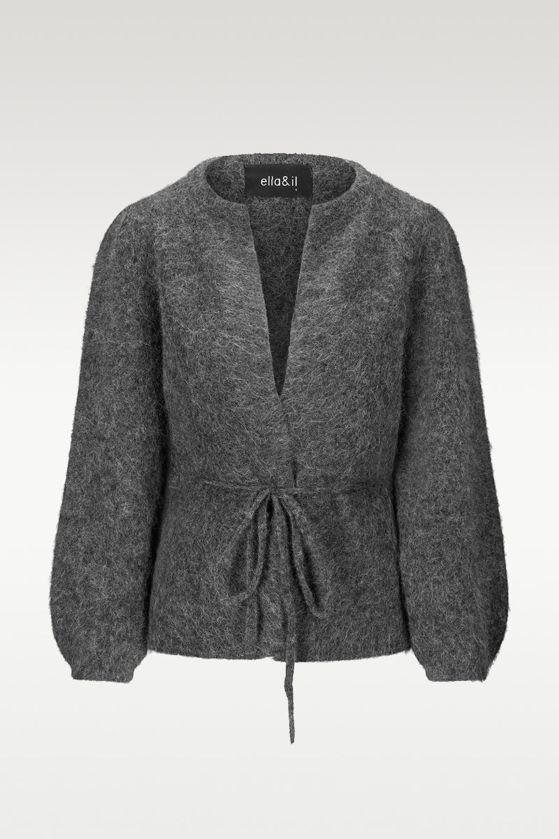 Fredrikke Chunky Cardigan Charcoal