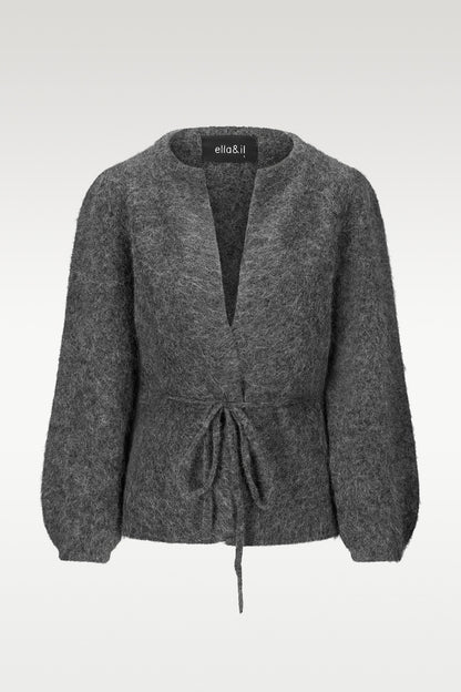 Fredrikke Chunky Cardigan Charcoal