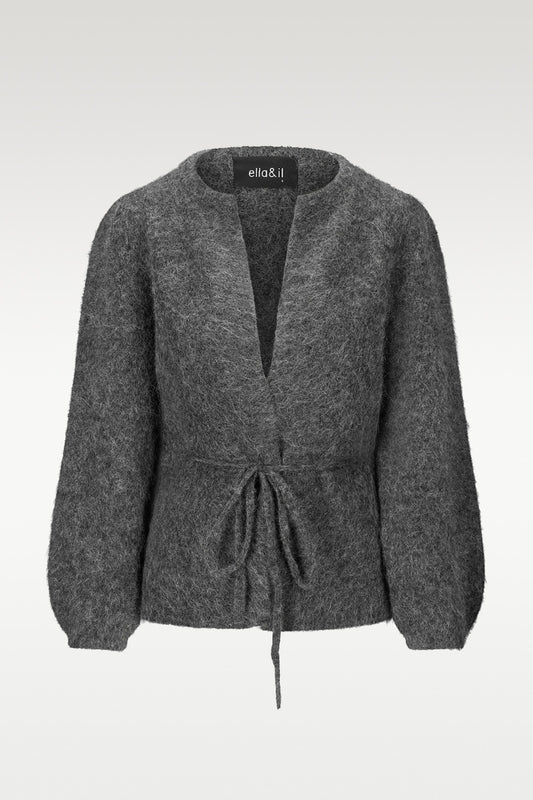 Fredrikke Chunky Cardigan Charcoal