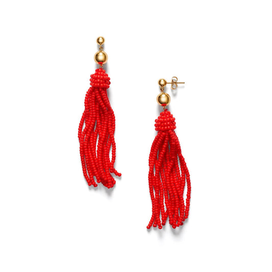 Tassel Fever Earrings Poppy Red
