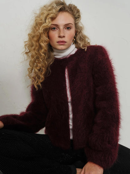 Amelia Chunky Cardigan Oxblood