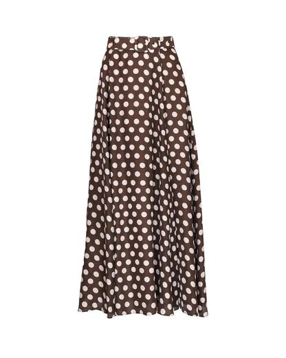 Striped Organza Maxi Skirt Dots