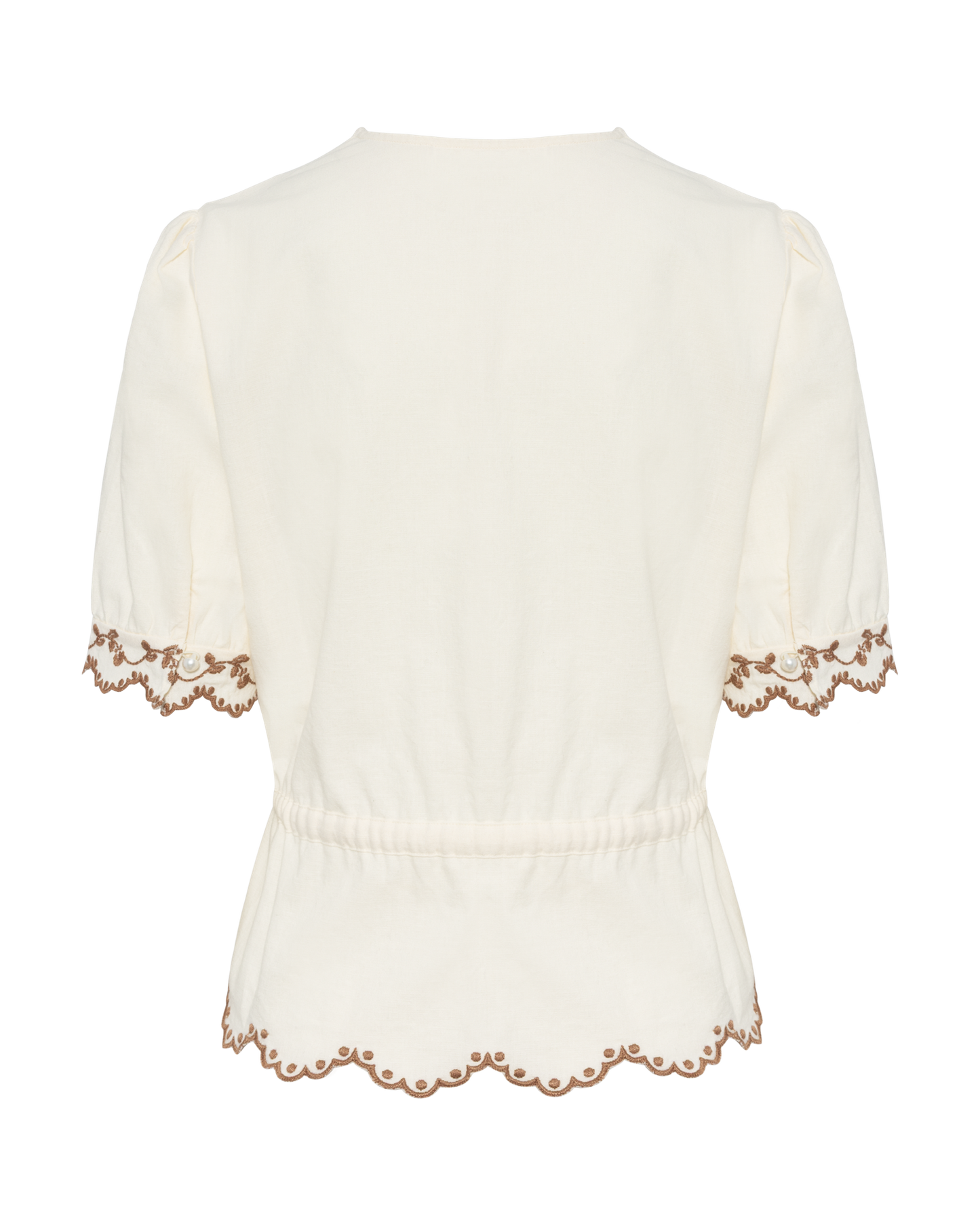 Hennie Blouse White/Clay